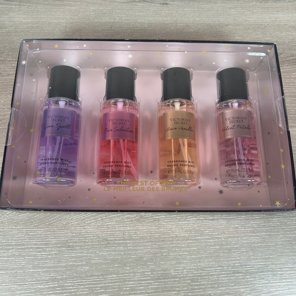 Victoria's Secret Fragrance Mist Collection 4 Piece Mini Mist Gift Set - Picture 2 of 5